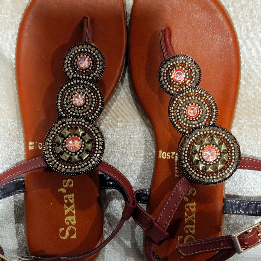 Blingy Leather Sandal